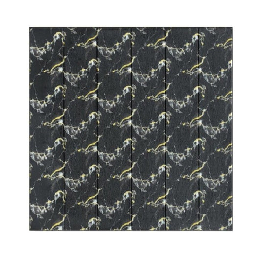Set 10 Placi Tapet 3D, Flippy, 70 x 70 cm, Grosime 3 mm, din Rasina, Tip Placi de Lemn, Suprafata Acoperita 4.9 mp, Negru-0