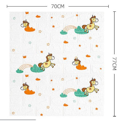 Set 10 Placi Tapet 3D Flippy, 70 x 77 cm, 3 mm, 5.3 mp, Model Caluti, Alb-0