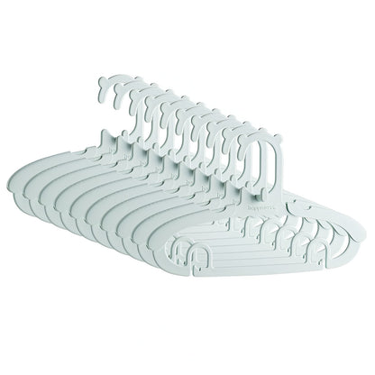 Set 10 Umerase pentru Copii, Flippy, Potrivite pentru Uscarea si Depozitarea Hainelor de Bebelusi, 28x16.7 cm, Verde-0