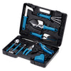 Set 10 Unelte de Gradina, Flippy, pentru Plantare Prelucrare Sol si Ingrijire Plante, Manere Albastre, Material PVC si Otel Inoxidabil, Cutie Inclusa, 37x28x7 cm, Negru-0