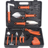 Set 10 Unelte de Gradina, Flippy, pentru Plantare Prelucrare Sol si Ingrijire Plante, Manere Portocalii, Material PVC si Otel Inoxidabil, Cutie Inclusa, 37x28x7 cm, Negru-0