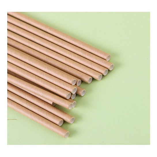Set 100 paie din hartie 20 x 0.6 cm, Kraft-0