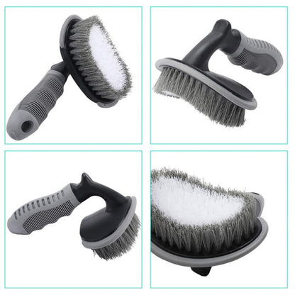 Set 12 Accesorii pentru Curatare Auto, Flippy, Interior si Exterior, Curatare Jante, Cauciucuri, Gri-4
