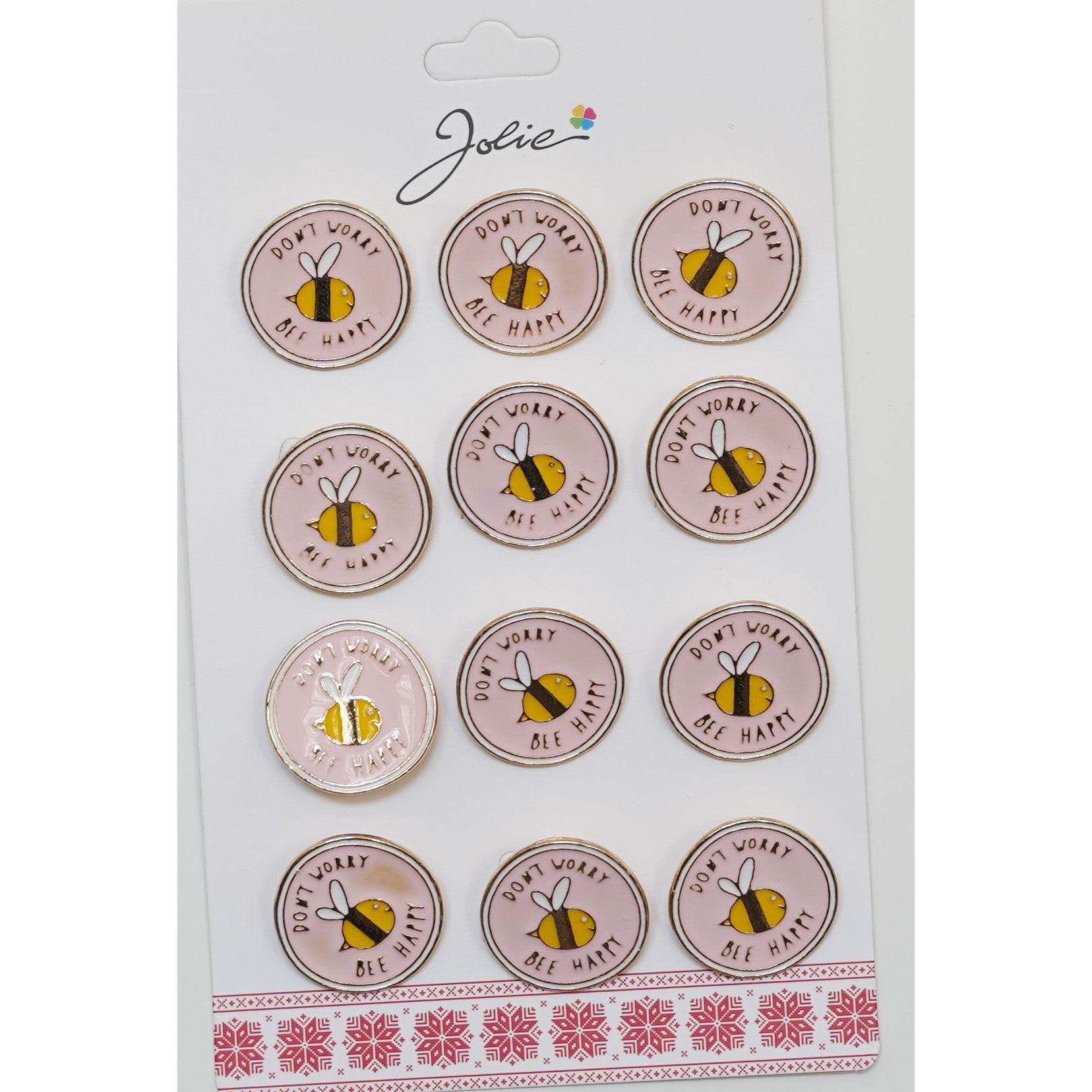 Set 12 Brose Martisor pentru Copii Albina Don`t Worry Bee Happy-0