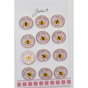 Set 12 Brose Martisor pentru Copii Albina Don`t Worry Bee Happy-0