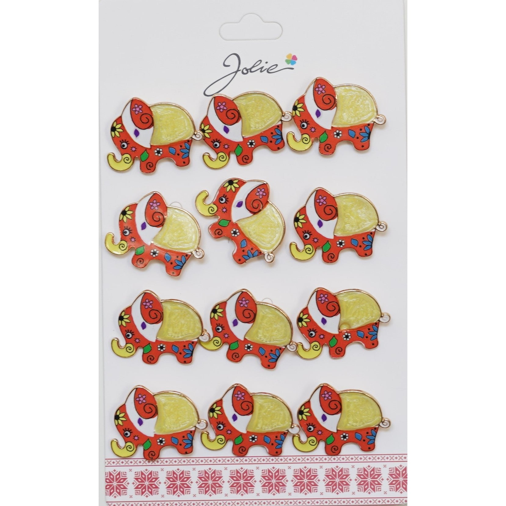 Set 12 Brose Martisor pentru Copii Elefant cu Model-0