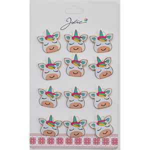 Set 12 Brose Martisor pentru Copii Unicorn cu Ochii Inchisi-0