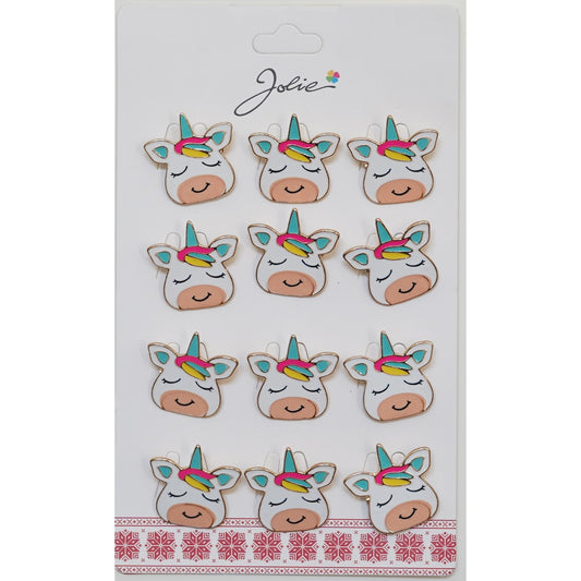 Set 12 Brose Martisor pentru Copii Unicorn cu Ochii Inchisi-0