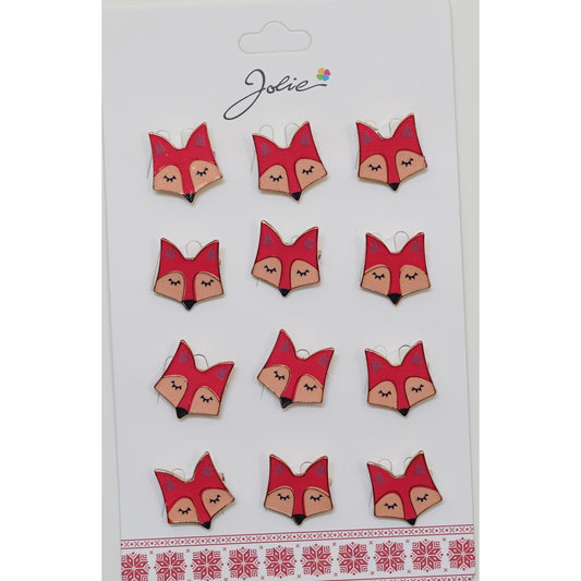 Set 12 Brose Martisor pentru Copii Vulpe-0