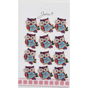 Set 12 Brose Martisor Primavara Bufnita cu Mesaj Sotia Mea Iubita-0