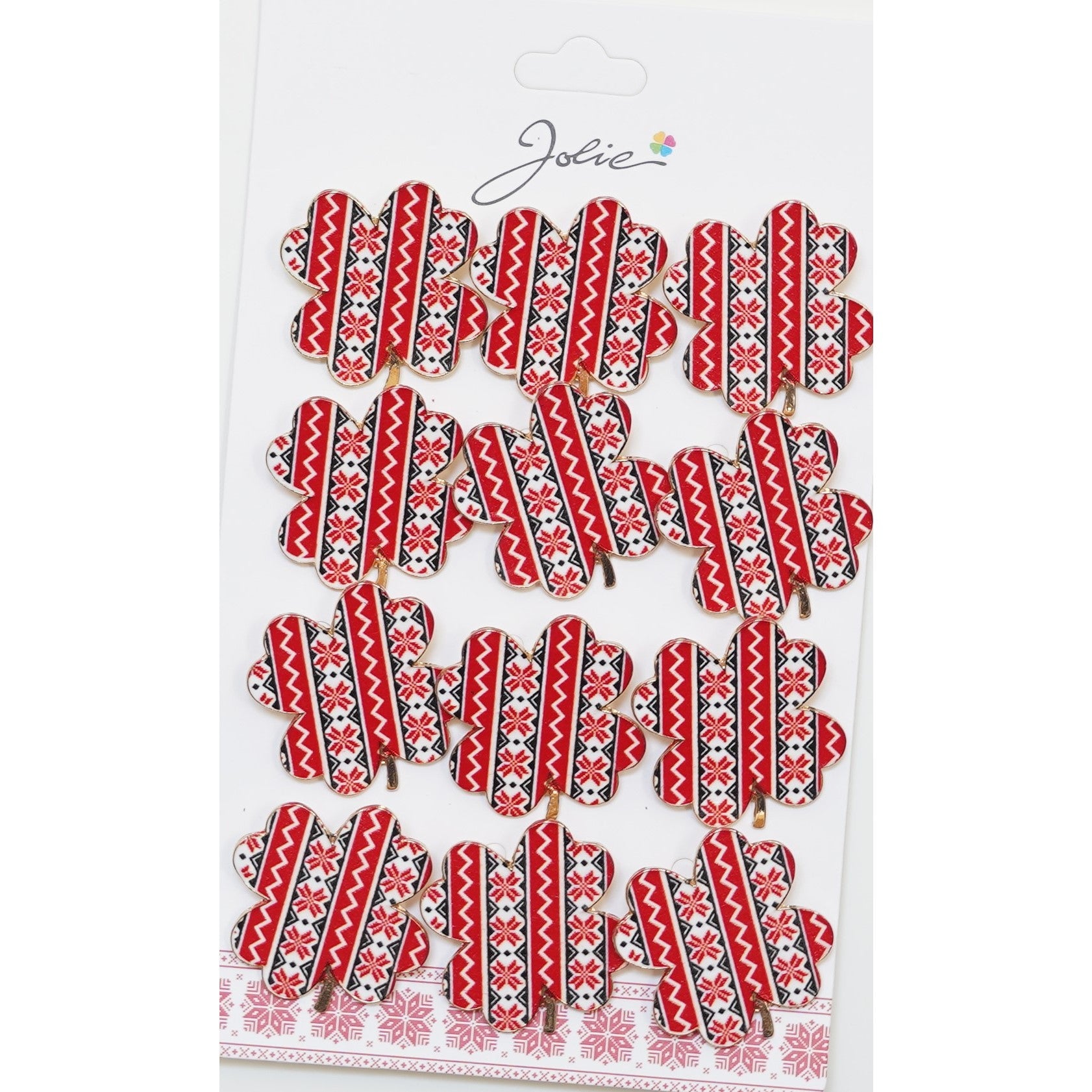 Set 12 Brose Martisor Primavara Trifoi cu Motiv Traditional-0