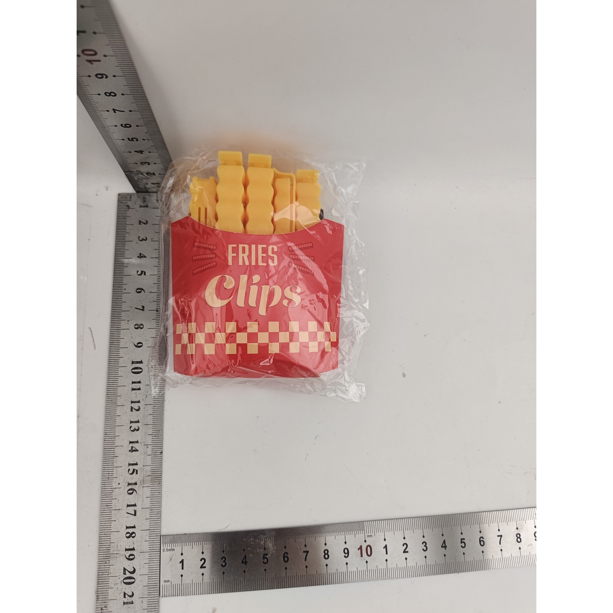 Set 12 Clipsuri de Etansare, Flippy, pentru Pungi Alimentare, Condimente, Suport cu Magnet, Model Cartofi Prajiti, din Plastic, Multicolor-10