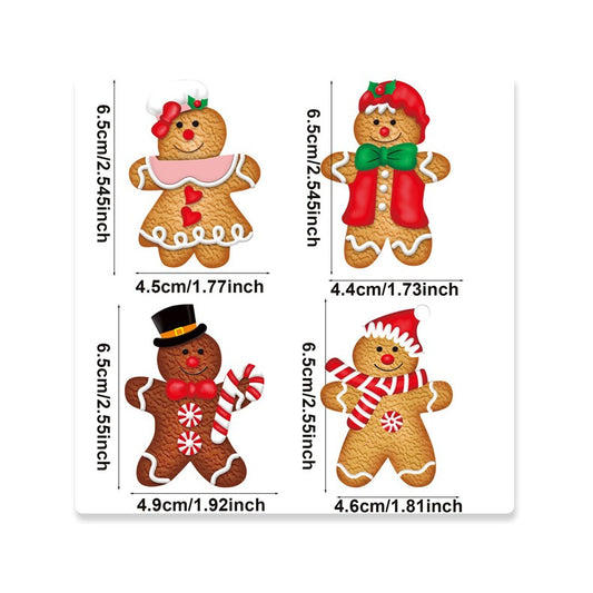 Set 12 Decoratiuni de Craciun din Lemn, Flippy, cu Snur pentru Agatare in Brad, Model Prajituri, Dimensiuni Diferite, 2 Modele, Multicolor-1