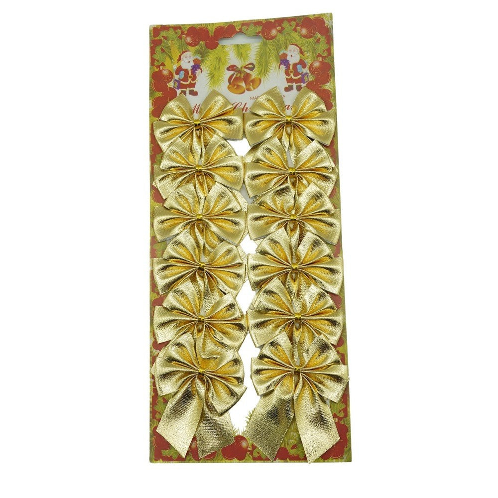 Set 12 fundite pentru brad, Aurii, 6 x 8 cm, din poliester, Flippy-0