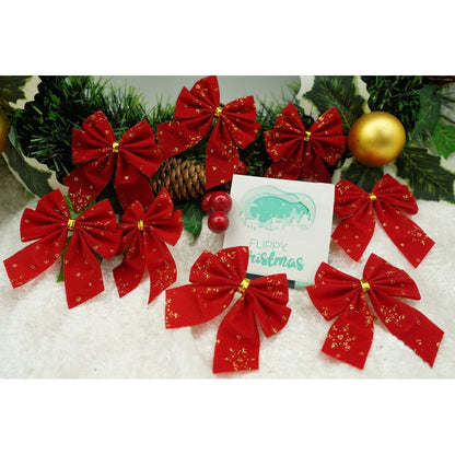 Set 12 fundite pentru brad, Rosii, 6 x 8 cm, din poliester, Flippy-3