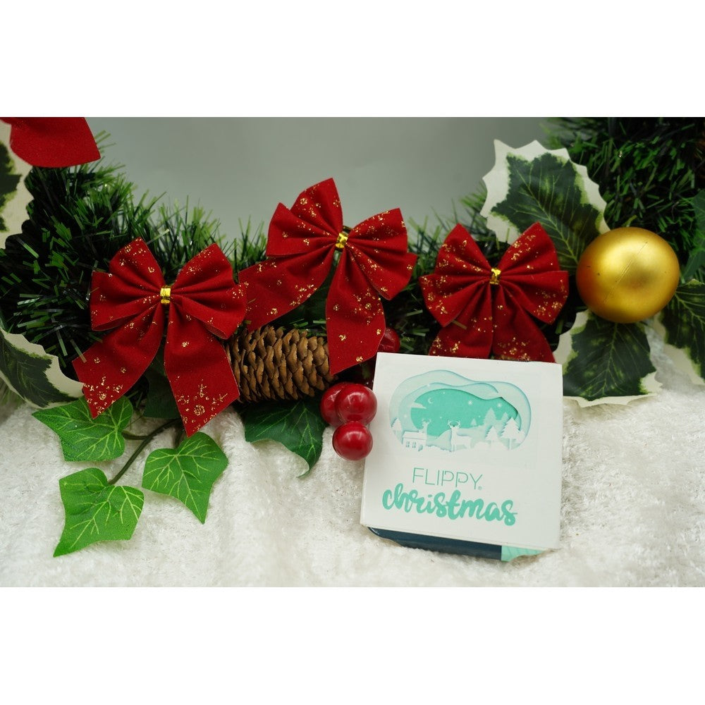 Set 12 fundite pentru brad, Rosii, 6 x 8 cm, din poliester, Flippy-4