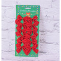 Set 12 fundite pentru brad, Rosii, clasice , 5 x 5 cm, din poliester, Flippy-0