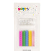 Set 12 lumanari 6.5 cm, cu suport, multicolore-0