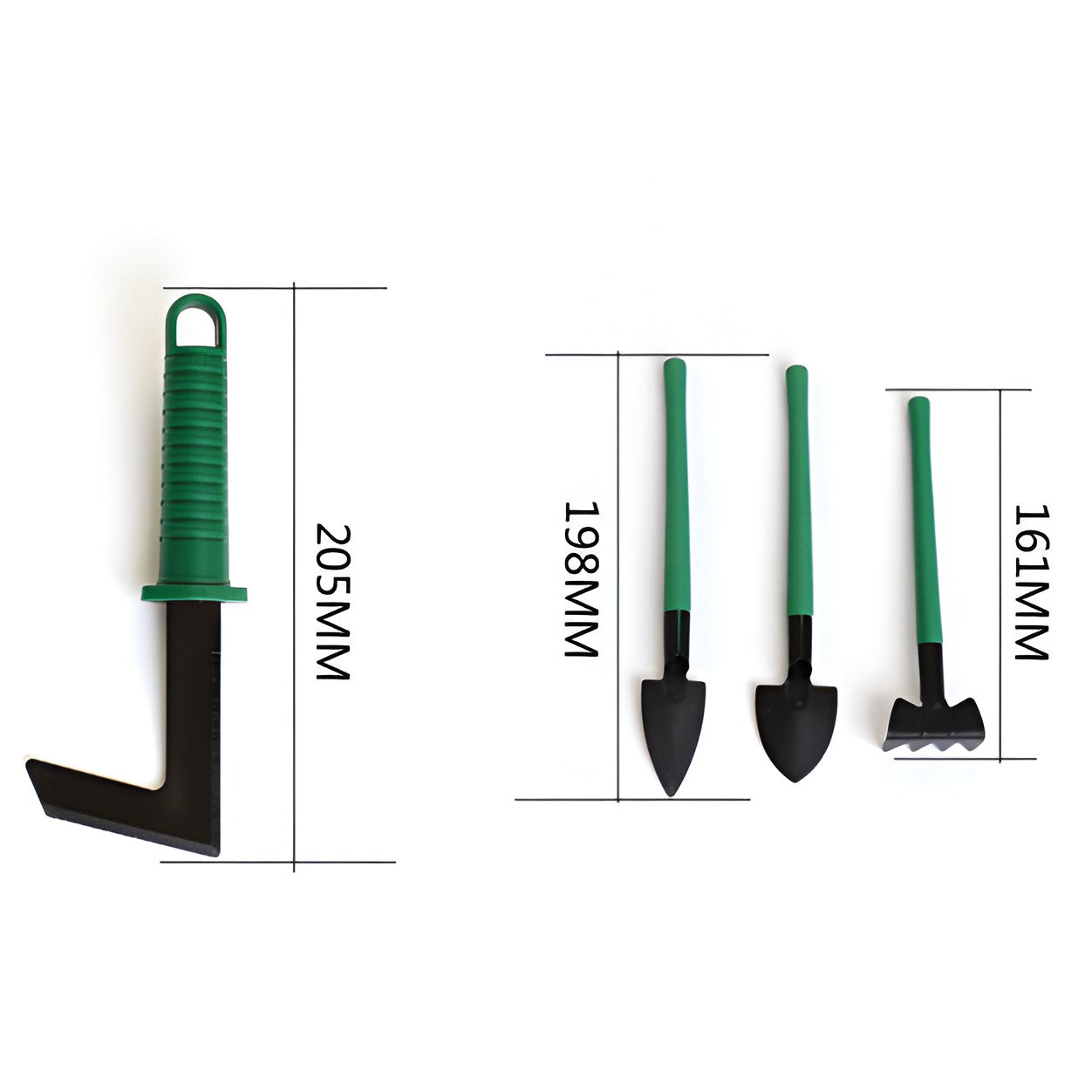 Set 12 Unelte de Gradina, Flippy, pentru Plantare Prelucrare Sol si Ingrijire Plante, Material PVC si Cardboard, Cutie Inclusa, 37x28 cm, Verde deschis-5