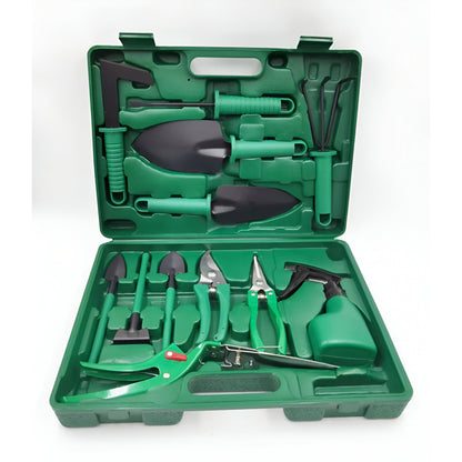 Set 12 Unelte de Gradina, Flippy, pentru Plantare Prelucrare Sol si Ingrijire Plante, Material PVC si Cardboard, Cutie Inclusa, 37x28 cm, Verde deschis-9