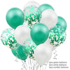 Set 15 baloane pentru petrecere, Flippy, alb/verde, 30 cm