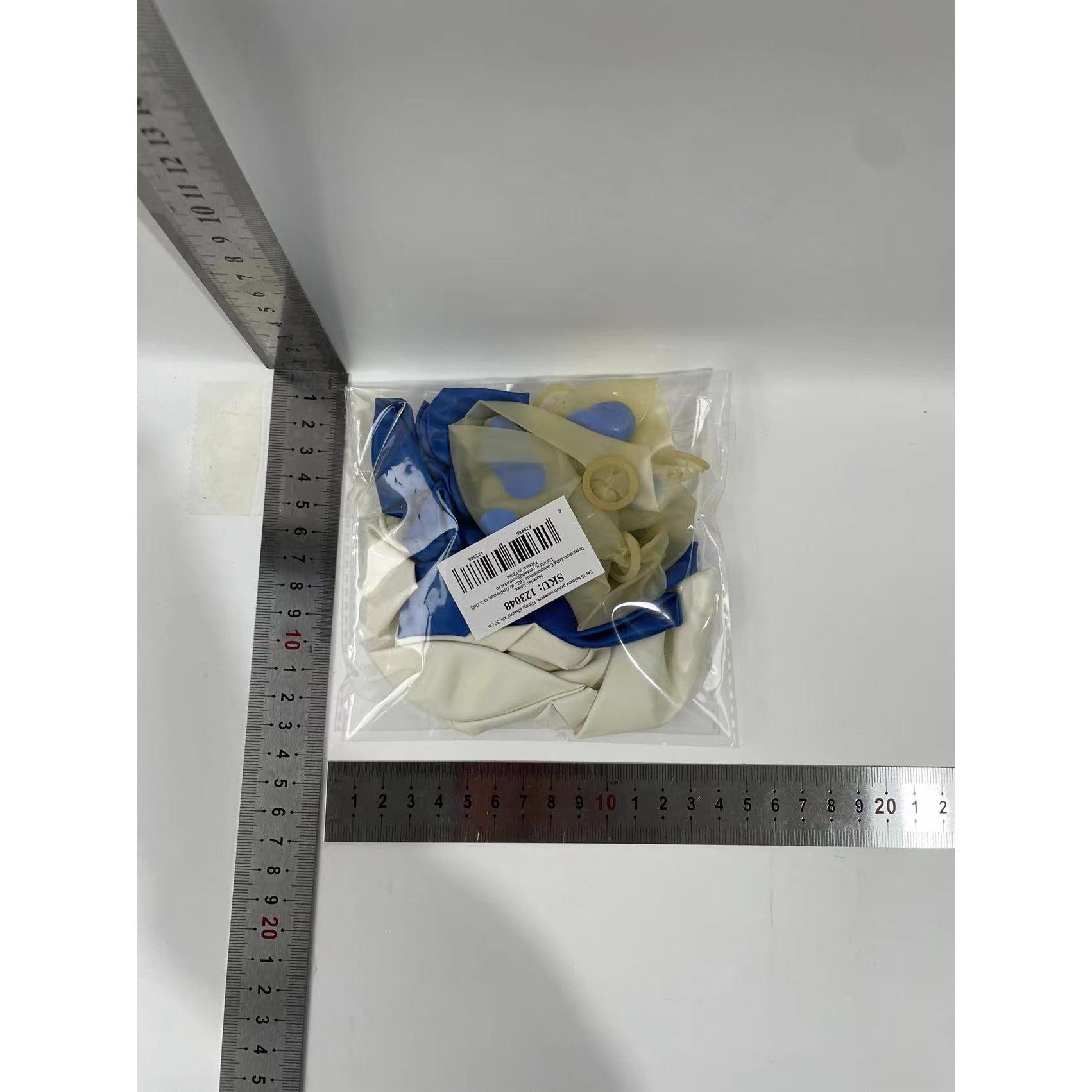 Set 15 baloane pentru petrecere, Flippy, albastru/ alb, 30 cm-5