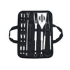 Set 16 Ustensile pentru Gratar, Flippy, din Otel Inoxidabil, Geanta Oxford, Argintiu-0