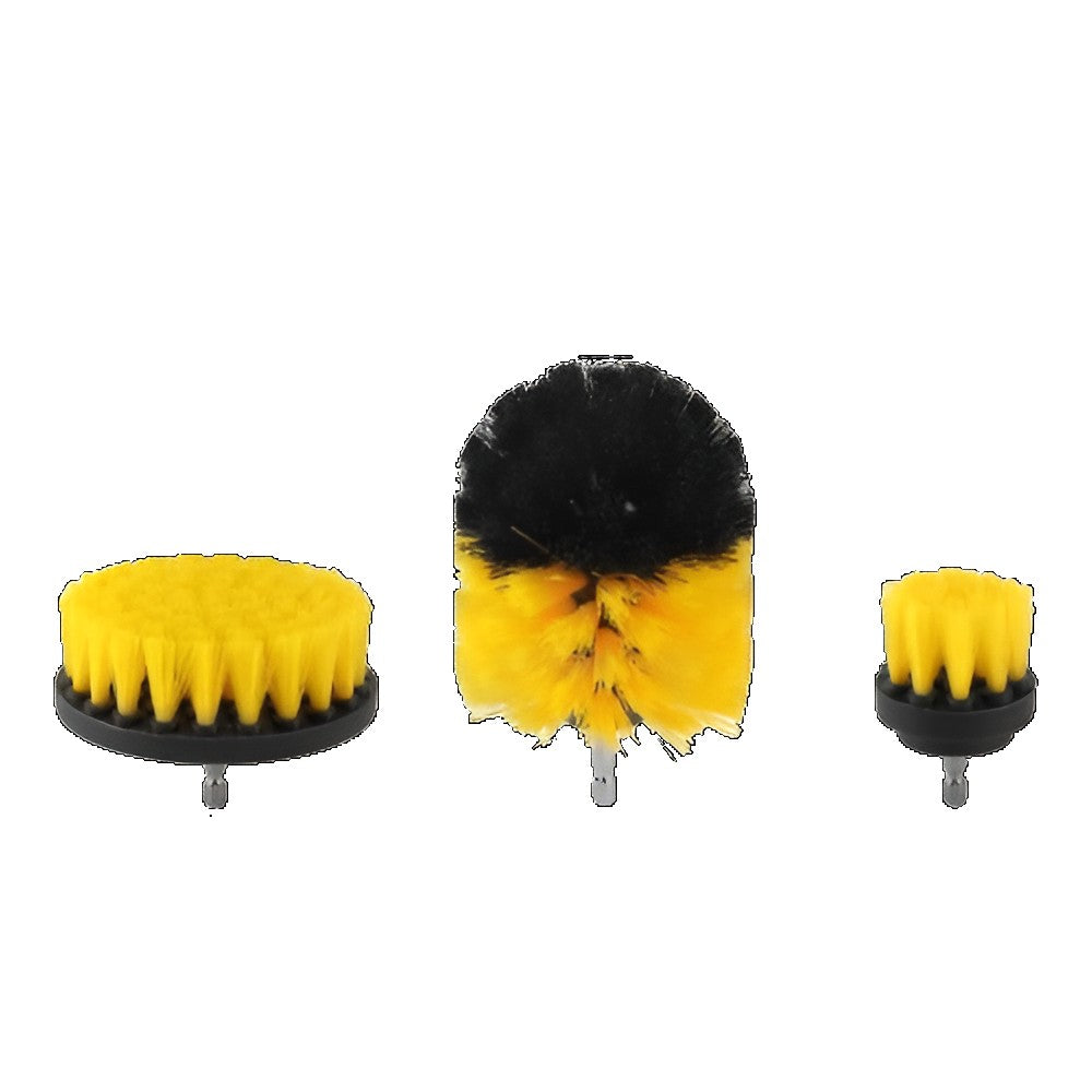 Set 17 Accesorii pentru Curatare Auto, Flippy, Interior si Exterior, 4 Capete pentru Bormasina, 5 Pensule, 3 Perii, 1 Laveta, 1 Manusa, 1 Perie Tripla Grilaj, 2 Bureti, Multicolor-6