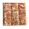 Set 18 Decoratiuni de Craciun din Lemn, Flippy, cu Snur pentru Agatare in Brad, Modele Diverse , Diferite Dimensiuni, Multicolor-0