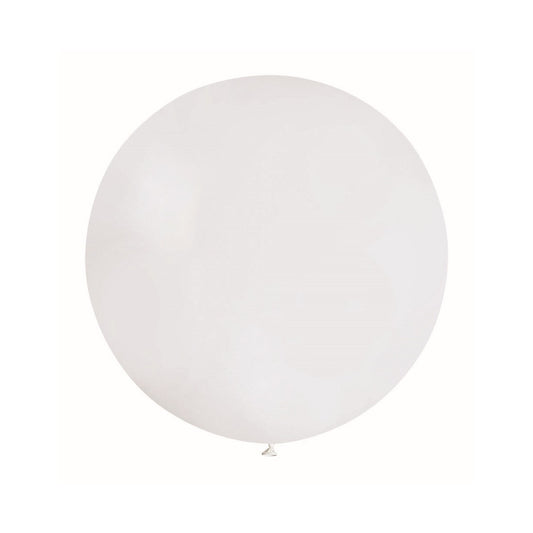 Set 2 Baloane din Latex, Flippy, Model Party Jumbo, 90 cm, Alb Bej, 35 g-1