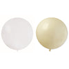 Set 2 Baloane din Latex, Flippy, Model Party Jumbo, 90 cm, Alb Bej, 35 g-0