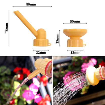 Set 2 capace de sticla pentru irigat florile Flippy, stropitoare si teava, practic si usor de utilizat, portabil, reutilizabil, 8 x 7.5 cm, galben-5