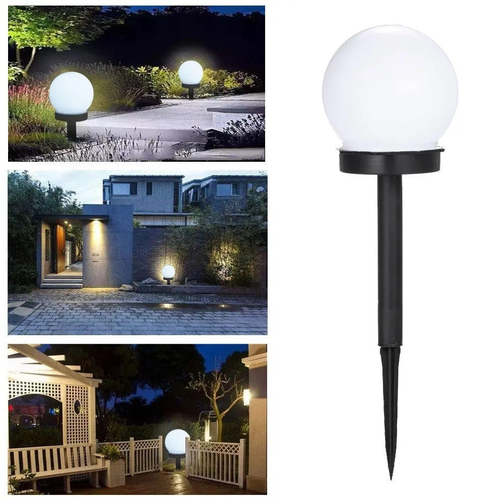 Set 2 Lampi Solare LED, Flippy, Forma Sferica, Tip Glob, Diametru 10 cm, Alb Rece-2