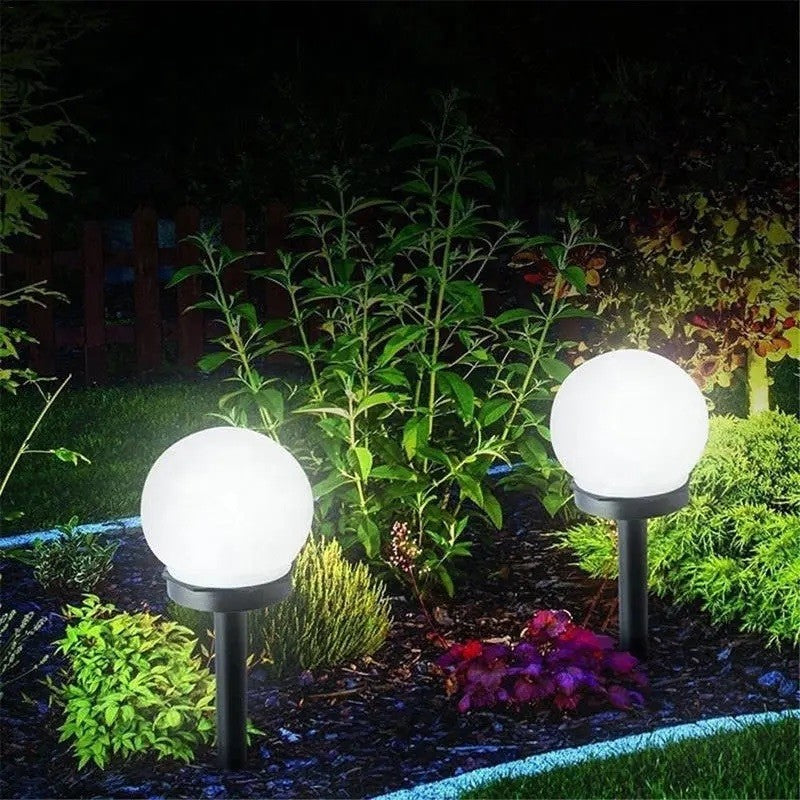 Set 2 Lampi Solare LED, Flippy, Forma Sferica, Tip Glob, Diametru 10 cm, Alb Rece-3