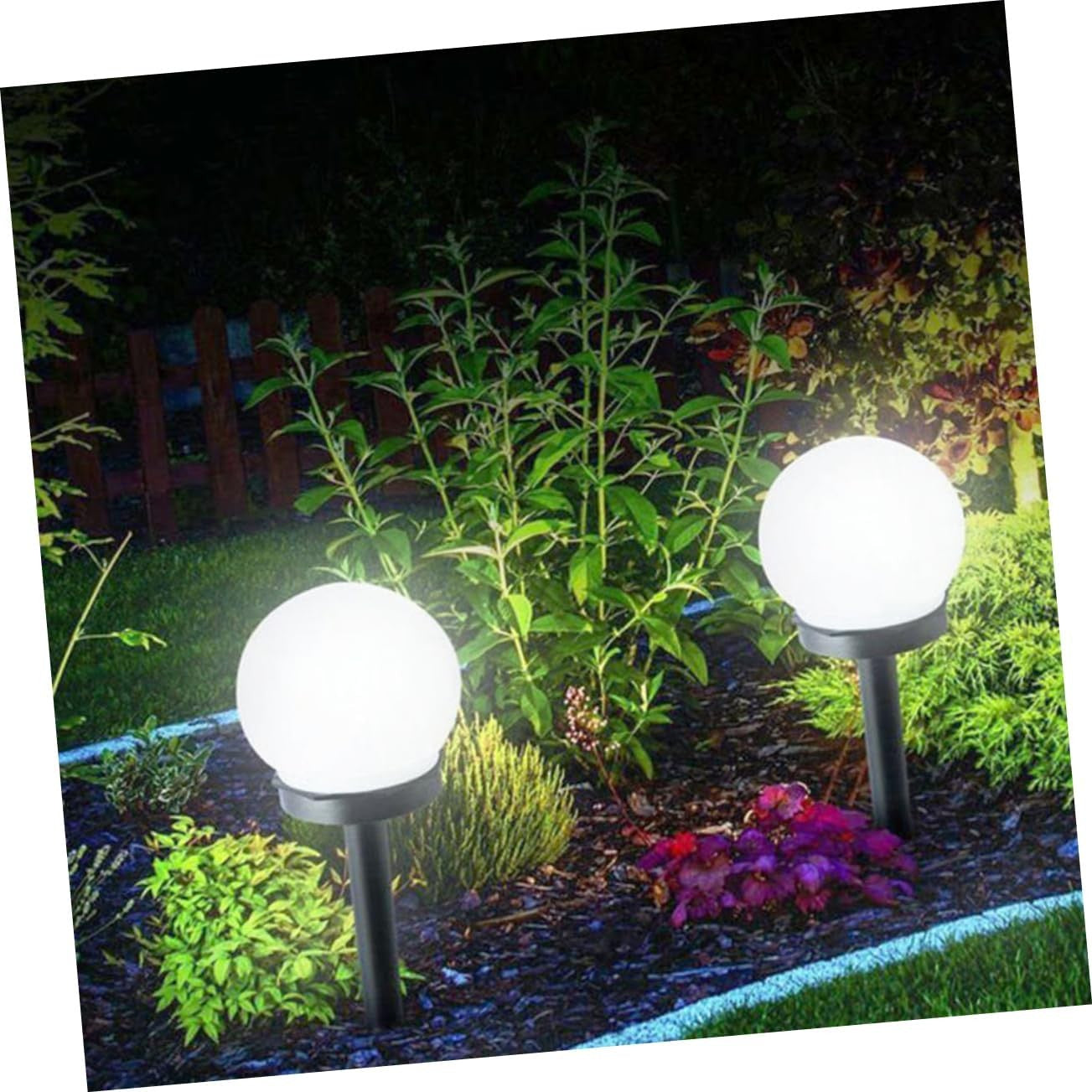 Set 2 Lampi Solare LED, Flippy, Forma Sferica, Tip Glob, Diametru 10 cm, Alb Rece-8