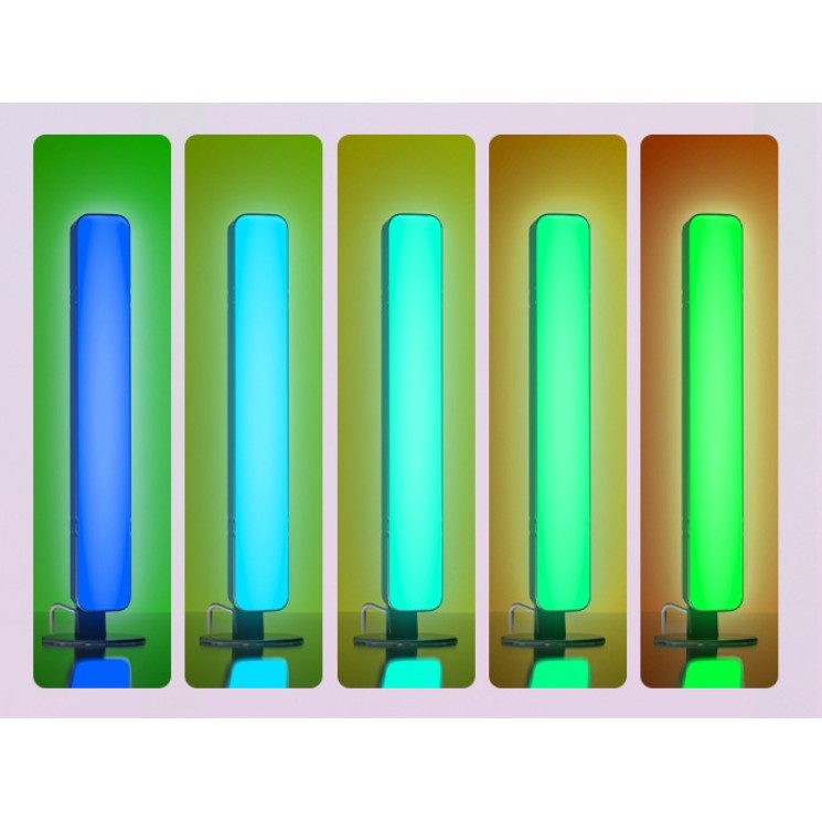 Set 2 Lampi de Birou, Flippy, RGB Colorat, 28 LED, Putere 5V, Telecomanda cu 24 de Taste, Cablu USB, Negru, 25.5x4x3.5cm-3