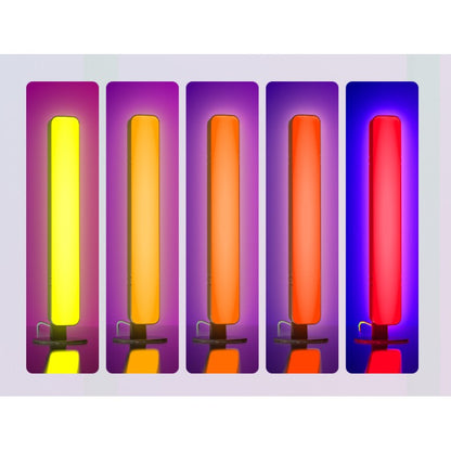 Set 2 Lampi de Birou, Flippy, RGB Colorat, 28 LED, Putere 5V, Telecomanda cu 24 de Taste, Cablu USB, Negru, 25.5x4x3.5cm-4