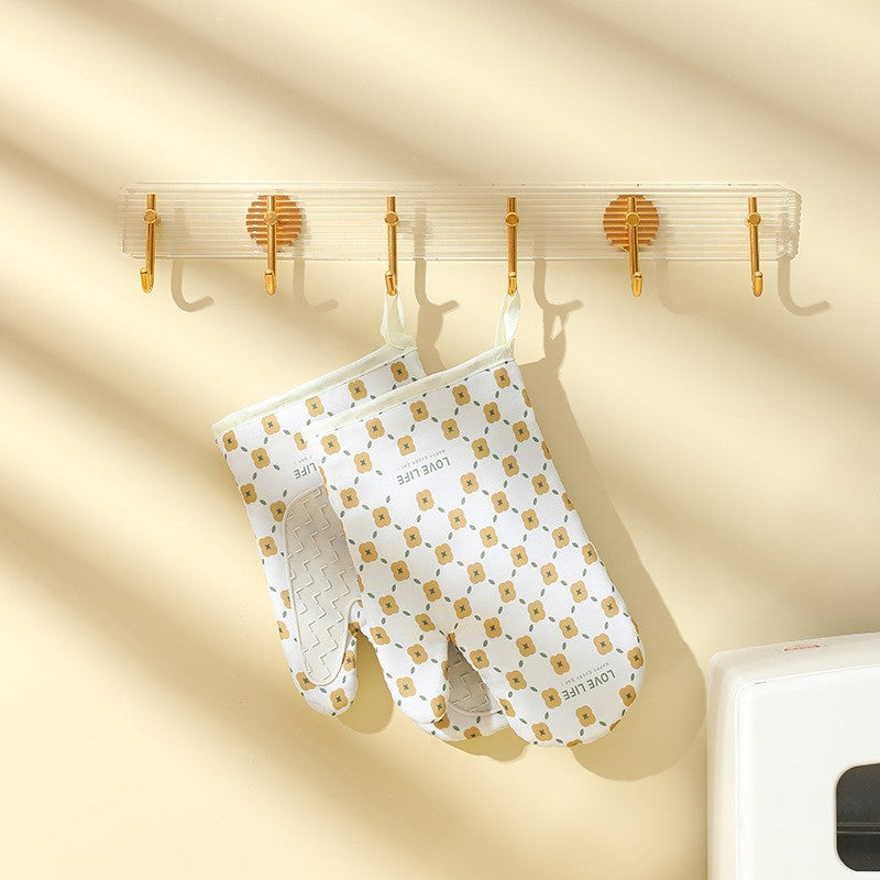 Set 2 manusi cuptor Flippy, manusa de bucatarie,  rezistenta 330 grade, textil si cauciuc, 26.5x18 cm, alb-9