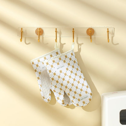 Set 2 manusi cuptor Flippy, manusa de bucatarie,  rezistenta 330 grade, textil si cauciuc, 26.5x18 cm, alb-9