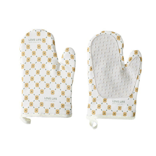 Set 2 manusi cuptor Flippy, manusa de bucatarie,  rezistenta 330 grade, textil si cauciuc, 26.5x18 cm, alb-0