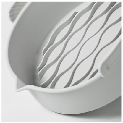 Set 2 tavi din silicon ecologic pentru air fryer Flippy, temperatura maxima 230 grade, reutilizabile, reciclabile, cu manere anti-alunecare, fund antiaderent, 18.7 x 19.5 x 7 cm, gri-5
