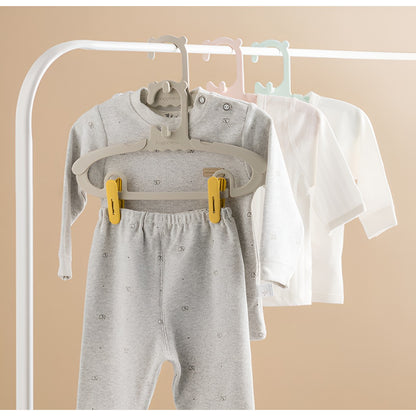 Set 20 de Cleme pentru Haine, Flippy, de Prindere pentru Pantaloni, Atasabile la Umerase, 1.6x2.3x6.35 cm, Galben-2