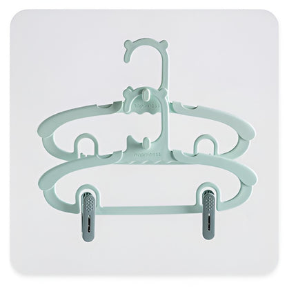 Set 20 de Cleme pentru Haine, Flippy, de Prindere pentru Pantaloni, Atasabile la Umerase, 1.6x2.3x6.35 cm, Verde-6