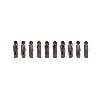 Set 20 de Cleme pentru Haine, Flippy, de Prindere pentru Pantaloni, Atasabile la Umerase, 1.6x2.3x6.35 cm, Maro-0