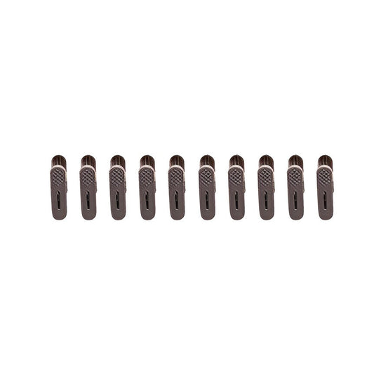 Set 20 de Cleme pentru Haine, Flippy, de Prindere pentru Pantaloni, Atasabile la Umerase, 1.6x2.3x6.35 cm, Maro-0