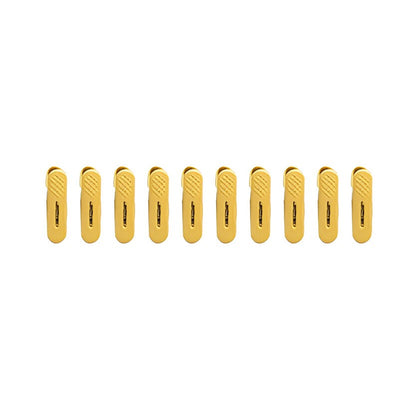 Set 20 de Cleme pentru Haine, Flippy, de Prindere pentru Pantaloni, Atasabile la Umerase, 1.6x2.3x6.35 cm, Galben-0