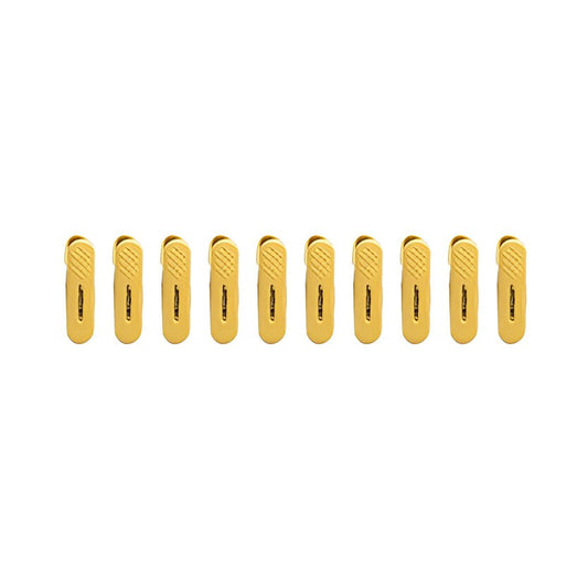Set 20 de Cleme pentru Haine, Flippy, de Prindere pentru Pantaloni, Atasabile la Umerase, 1.6x2.3x6.35 cm, Galben-0