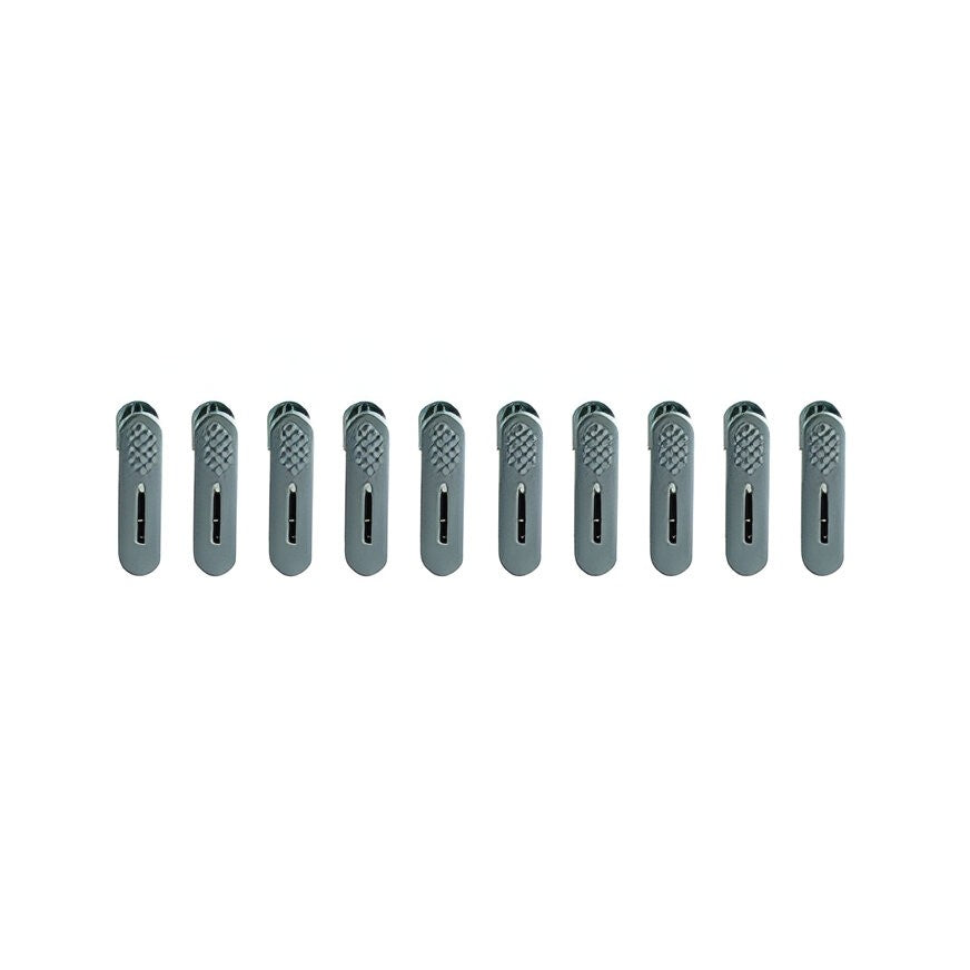Set 20 de Cleme pentru Haine, Flippy, de Prindere pentru Pantaloni, Atasabile la Umerase, 1.6x2.3x6.35 cm, Verde-0