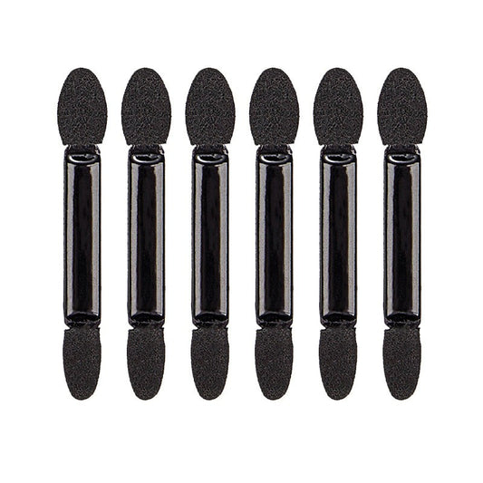 Set 20 de pensule make-up, cap dublu, 6.2 cm, negru-0