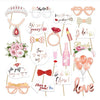 Set 23 de Accesorii pentru Petrecere, Flippy, Props pentru Coltul de Poze, Tematica Petrecerea Burlacitelor, Roz-0